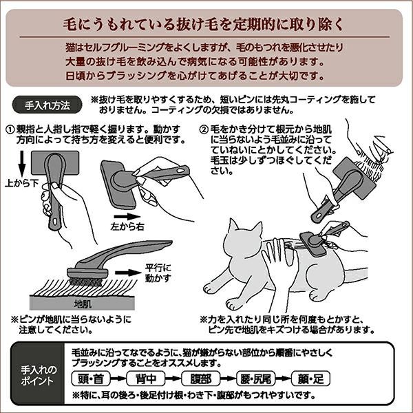 necoco ネココ 短毛種用 スリッカーブラシ | ペティオ オンライン