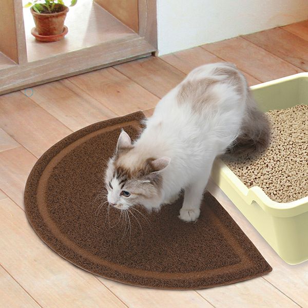 ★Rarenut スプライス可能な猫用トイレマット、トイレ necoco ネココ 猫トイレマット ブラウン | ペティオ オンライン