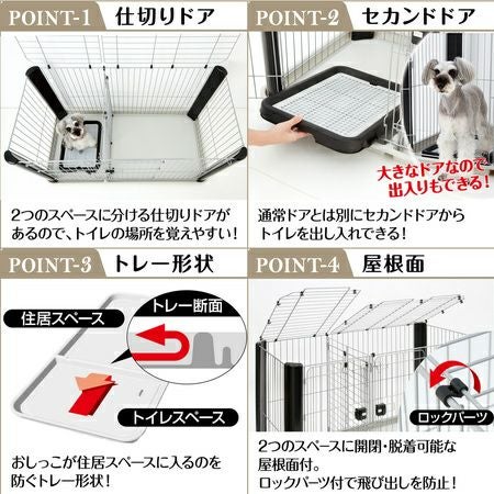ペットケージ　トイレトレー付き　ペティオ アドメイト ヴィラフォート 2ルームパピーサークル 楽天市場】アドメイト ヴィラフォートサークル レギュラー ゲージ