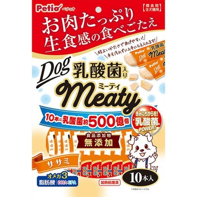 Meaty ミーティ ササミ 乳酸菌入り 10本入 | ペティオ オンライン 