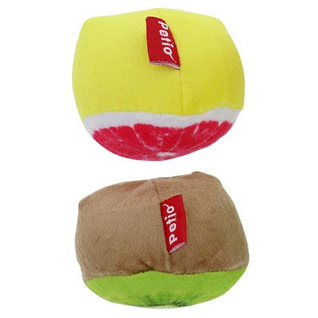 猫用おもちゃ トロピカルフルーツボール 2個セット グレープフルーツ