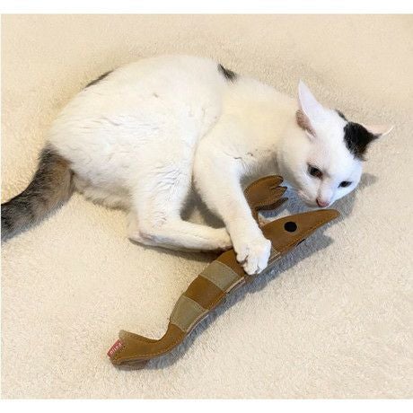 サーバルキャット　毛皮 猫用おもちゃ けりぐるみ タフレザー 最強のエビ | ペティオ