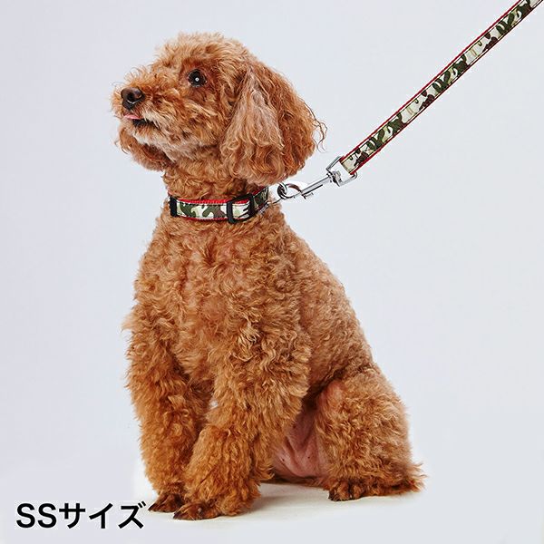 犬用引き紐 EthicalDoor エシカルドア 迷彩リード SS レッド