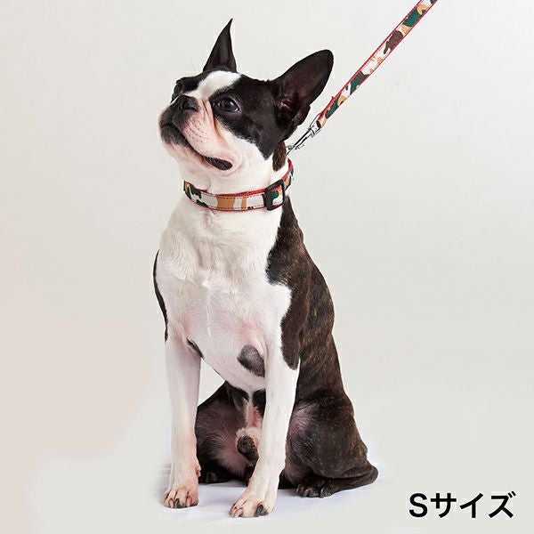 犬用引き紐 EthicalDoor エシカルドア 迷彩リード S レッド | ペティオ