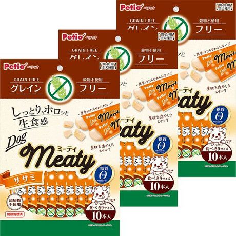 Meaty ミーティ グレインフリー ササミ 10本入×3個パック | ペティオ
