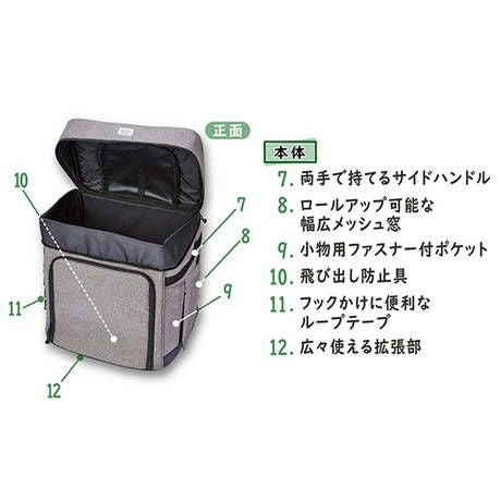 未使用 タグ付 ハグムー ドッグ リュック キャリー 犬用 グレー Add.Mate アドメイト hugmove ハグムー ドッグリュックキャリー M