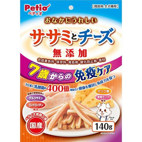 おなかにうれしい 無添加 ササミとチーズ 7歳からの健康ケア 140g
