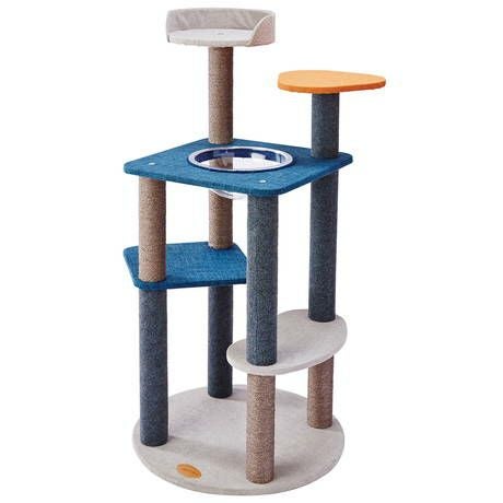 ねこ様オーダー品　木製パーティション　幅45cm 完成品 猫ハウス&キャットタワー 四角BOX⑤横扉 収納用 ｜ 猫のための木工所
