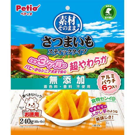エクストラクトゼリースティック（さつまいも）　30本入り 素材そのまま さつまいも スティックタイプ 280g | ペティオ