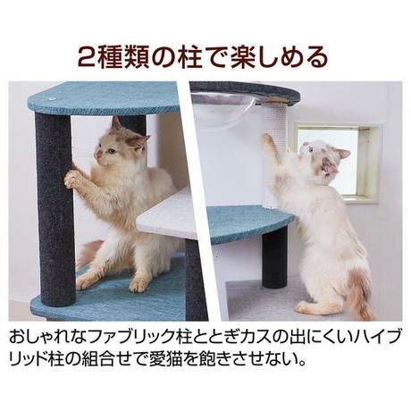 13%OFF】猫用タワー necoco ネココ キャットリビングタワー クリア