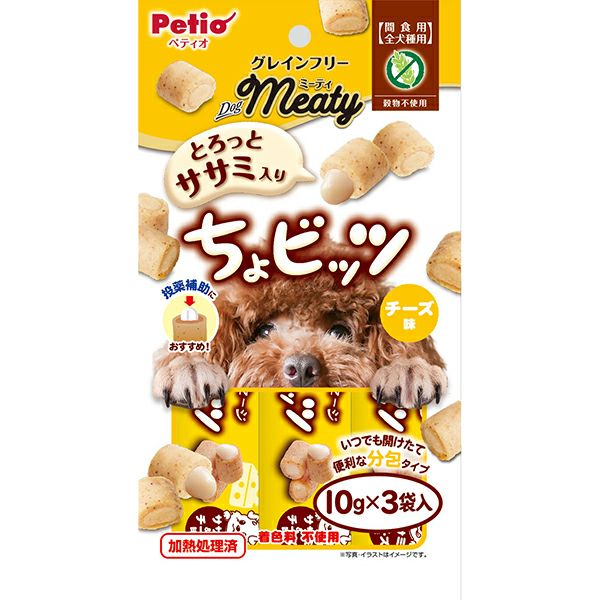 ドッグフード mizomizo Meaty ミーティ カットソーセージ ちょビッツ ササミ＆チーズ味 10g×3