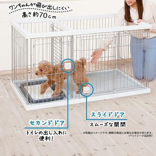 ペットサークル&トイレ&キャリー&お風呂　お迎えセット IRIS OHYAMA（アイリスオーヤマ） ケージ 犬 スターターセット 3点
