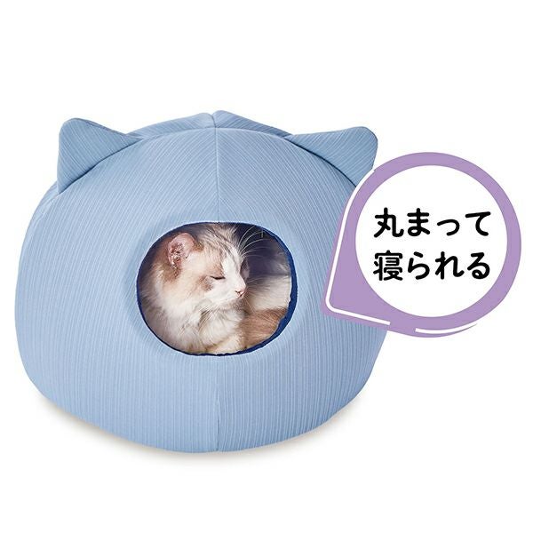 猫用ベッド ひんやりくつろぎベッド クッション付ネコ耳ドーム HNA