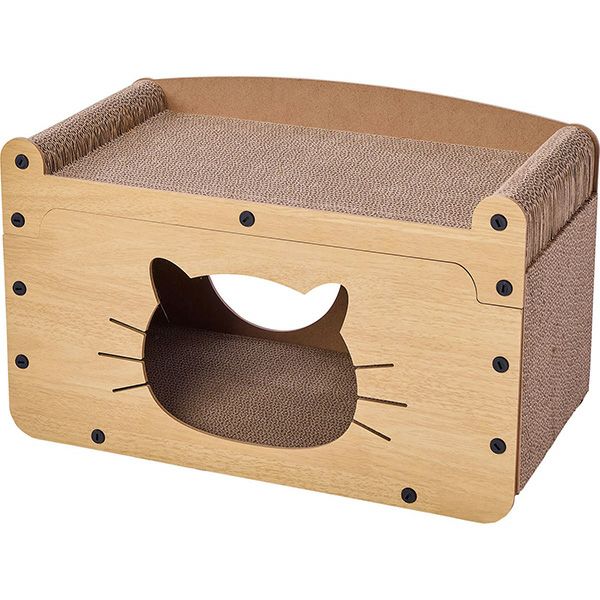 猫用おもちゃ くつろげる ねこまどつめみがきハウス | ペティオ