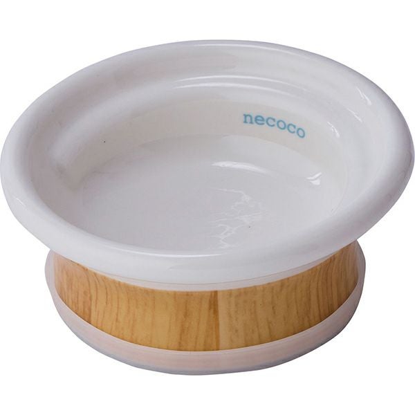 20%OFF！スーパーSALE】猫用食器 necoco 食べやすい木目調食器