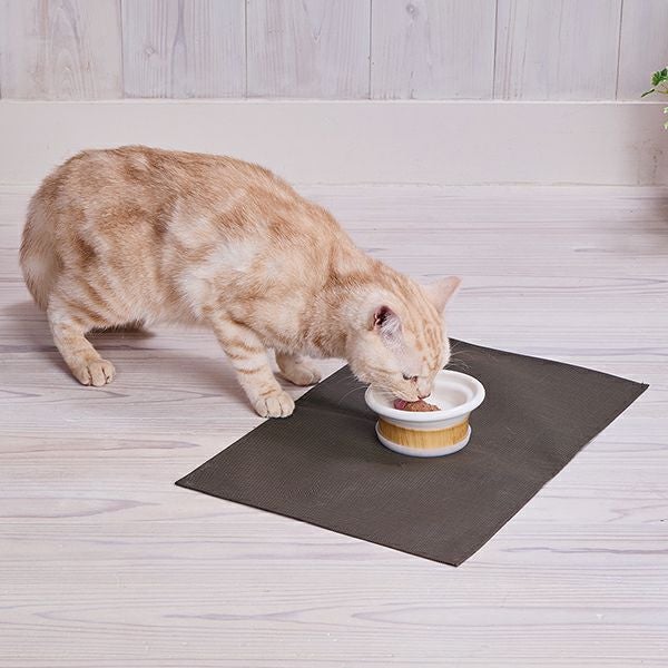 猫用食器 necoco 食べやすい木目調食器 ウェットフード向き | ペティオ