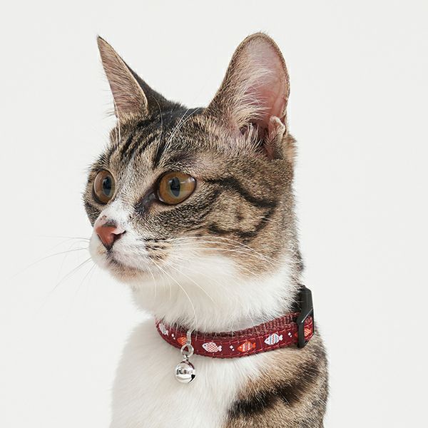 猫用首輪 CAT COLLAR サカナ ワインレッド | ペティオ オンライン