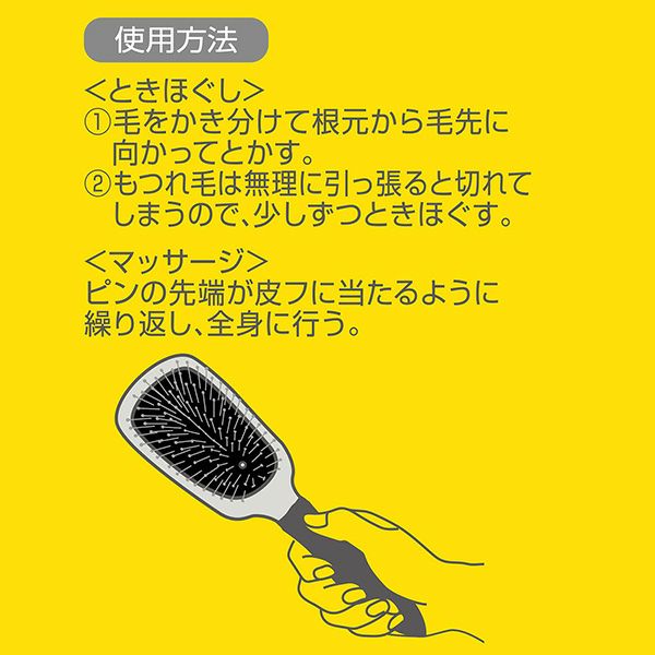 10%OFF！スーパーSALE】犬猫用 FIXCARE 握りやすい ピンブラシ M【会員