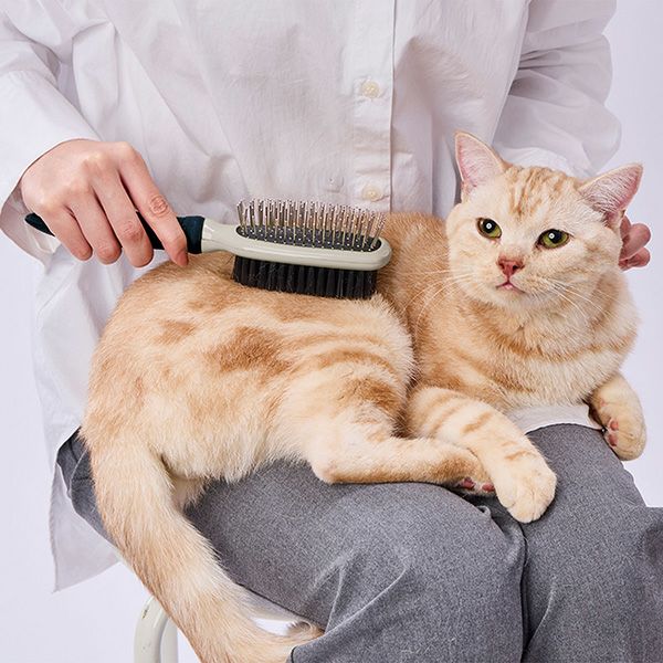 ◆フジサチ ◆プウアボーテ　リブインナー　ブラック＆ホワイト2枚セット 犬猫用 FIXCARE 使い分け出来て握りやすい ダブルブラシ S | ペティオ