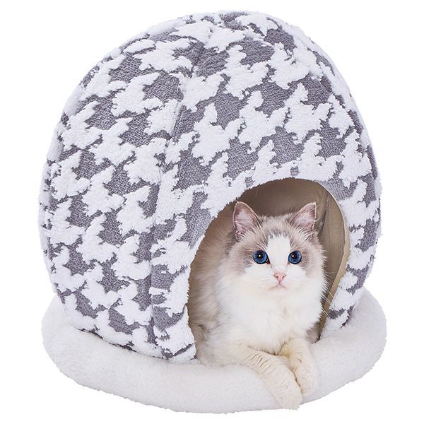 30%OFF！スーパーSALE】犬猫用ベッド あったかくつろぎベッド ハット