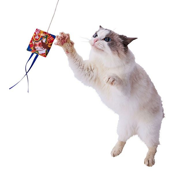 15%OFF！スーパーSALE】猫用おもちゃ 猫小町 凧じゃらし 武者【会員様