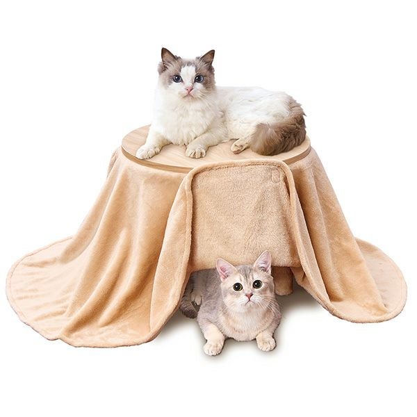 30%OFF！スーパーSALE】猫用 猫のためのくつろぎ木目こたつ ヒーター