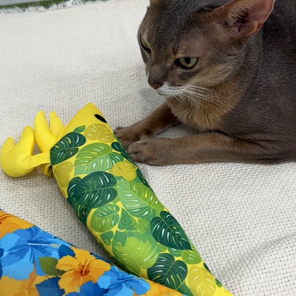 10%OFF！ひんやり特集】猫用おもちゃ ひんやりけりぐるみ エビ