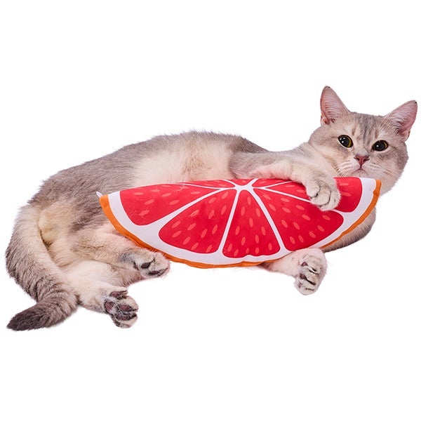猫用おもちゃ ひんやりサマーけりぐるみ ピンクグレープフルーツ