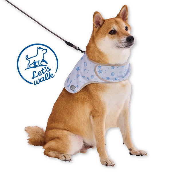 犬用ウェア Let's walk お散歩用 ひんやりポンチョ M | ペティオ