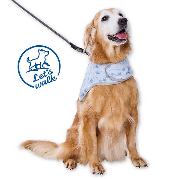 犬用ウェア Let's walk お散歩用 ひんやりポンチョ L | ペティオ