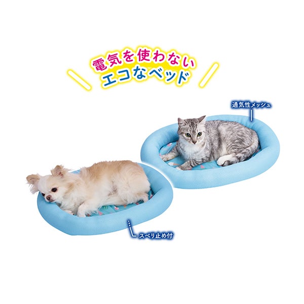 犬猫用ベッド 防ダニ加工 サラッと気持ちいい ひんやりフチまくら