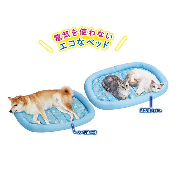 犬猫用ベッド 防ダニ加工 サラッと気持ちいい ひんやりフチまくら