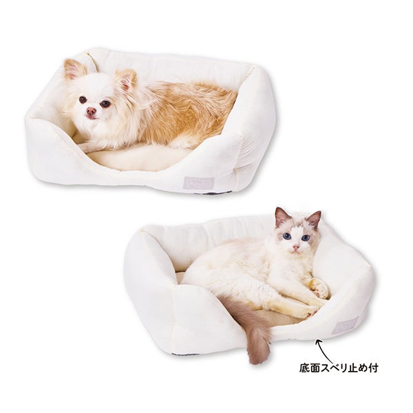 犬猫用ベッド ひんやりくつろぎベッド フィットスクエア M ライト