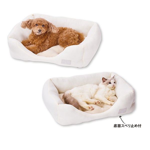 犬猫用ベッド ひんやりくつろぎベッド フィットスクエア L ライト