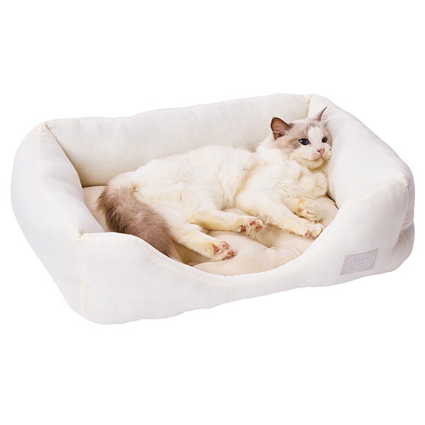 龍美様　Rady ペット　クッション　ベッド　犬　猫　完売　レディ　マーブル柄 犬猫用ベッド ひんやりくつろぎベッド フィットスクエア L ライト