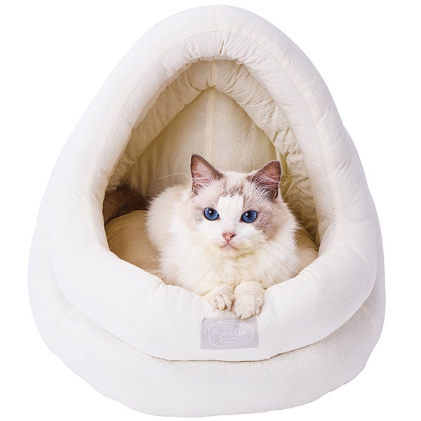 BURBERRYLondonペットベッド希少 犬猫用ベッド ひんやりくつろぎベッド ハーフドーム ライトベージュ