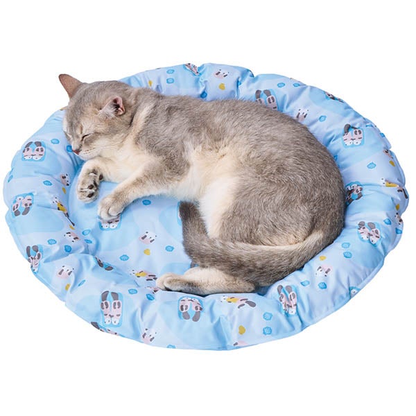 とろけるベッド Lサイズ ラビットファー 犬 猫 AN39 40 41 42 犬猫用ベッド ひんやり ラウンド ジェルベッド ラッコ | ペティオ