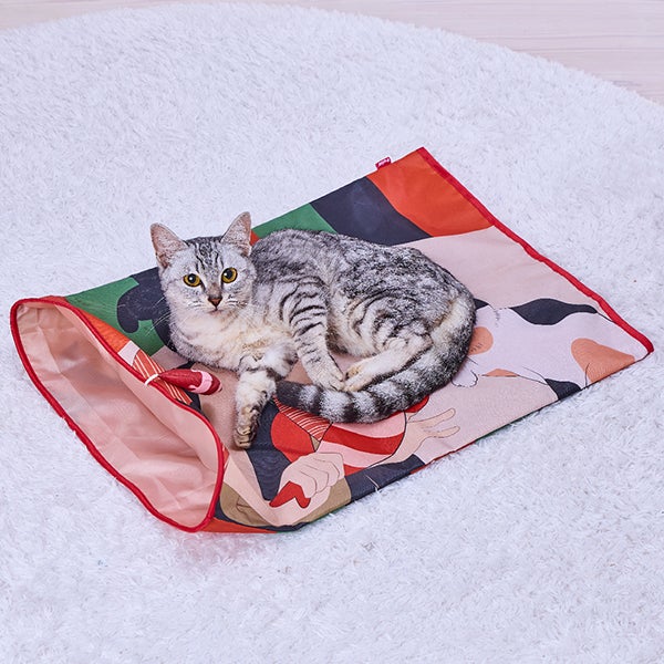 猫用おもちゃ 猫小町 和柄シャカシャカ通りぬけ袋 歌舞伎 | ペティオ