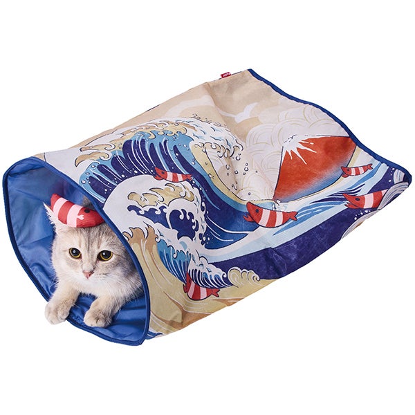 猫用おもちゃ 猫小町 和柄シャカシャカ通りぬけ袋 荒波 | ペティオ