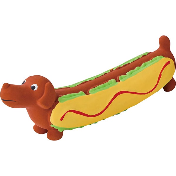 犬用おもちゃ ながーいラテックスTOY ホットドッグ | ペティオ