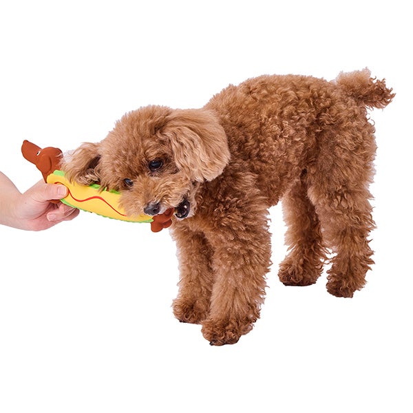 犬用おもちゃ ながーいラテックスTOY ホットドッグ | ペティオ