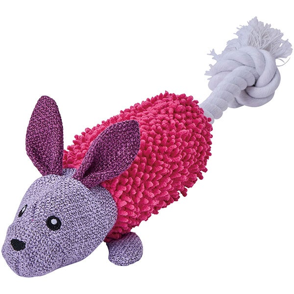 犬用おもちゃ モコモコシャカシャカロープTOY ウサギ | ペティオ